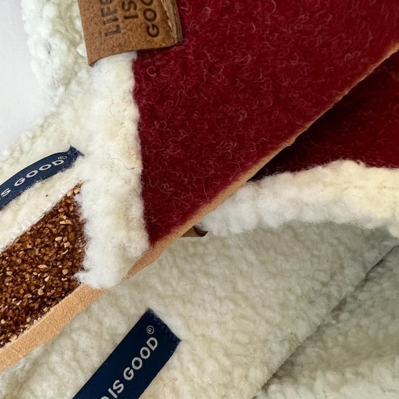 LIFE IS GOOD Women's "Life is Good" Felt Cork Slippers NIB Size 10 - Picture 3 of 8